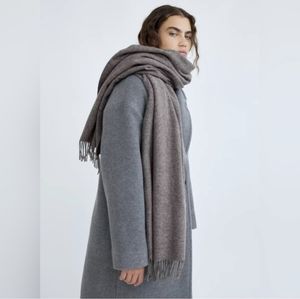 Wilfred Aritzia grey wool scarf